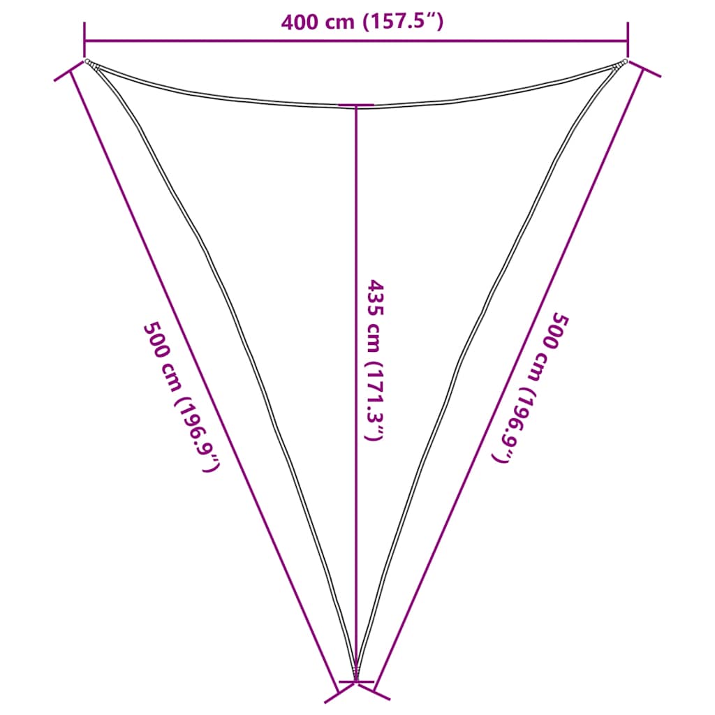 Sunshade Sail 160 g/m² Triangular Blue 4x5x5 m HDPE