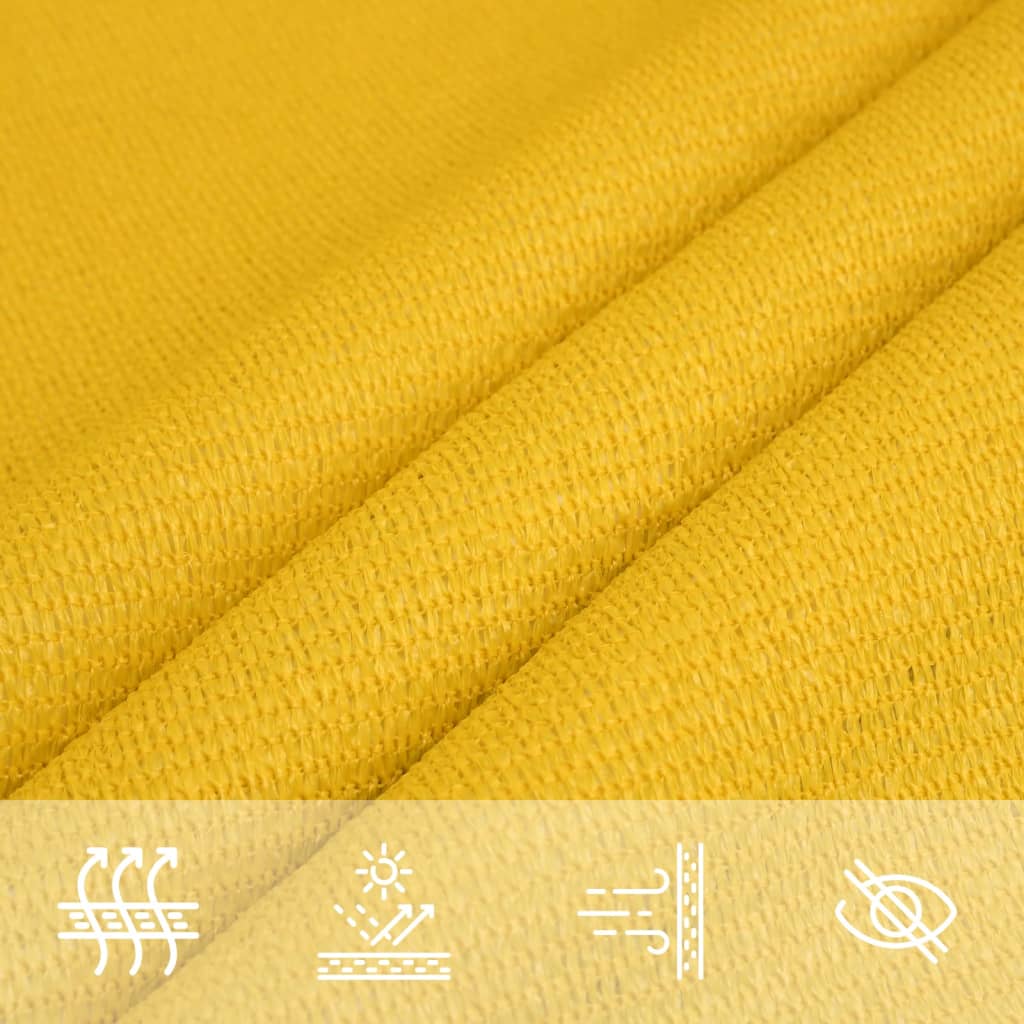 vidaXL Sunshade Sail 160 g/m² Yellow 2x2 m HDPE