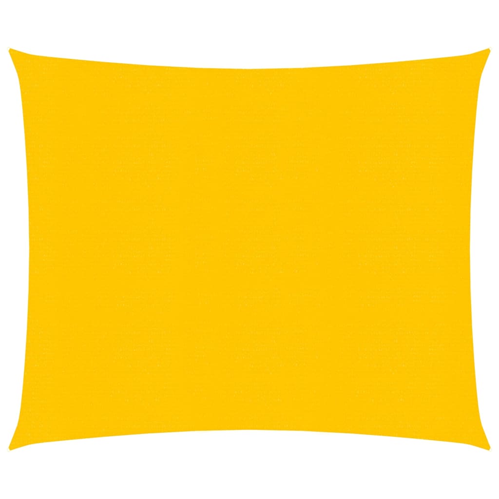 vidaXL Sunshade Sail 160 g/m² Yellow 2.5x2.5 m HDPE