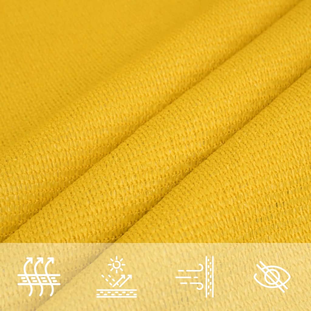 vidaXL Sunshade Sail 160 g/m² Yellow 3x3 m HDPE