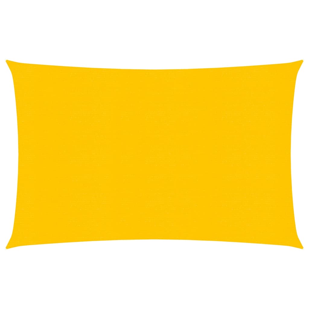 vidaXL Sunshade Sail 160 g/m² Yellow 2.5x4.5 m HDPE