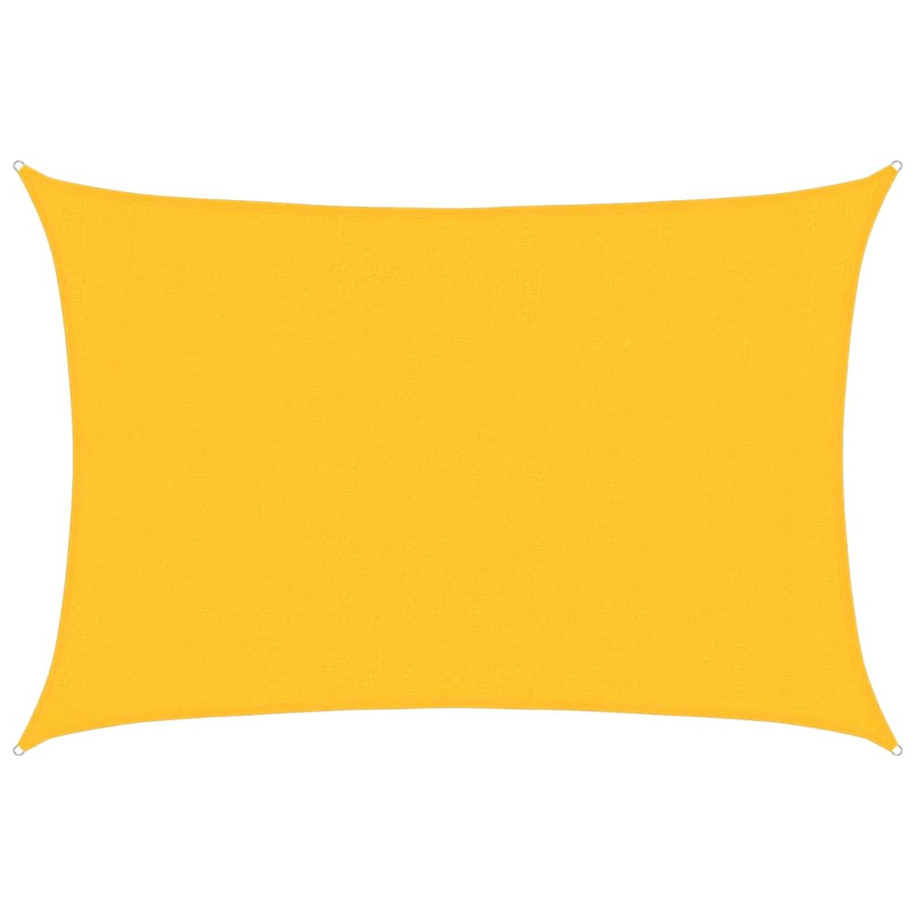 vidaXL Sunshade Sail 160 g/m² Yellow 3x5 m HDPE