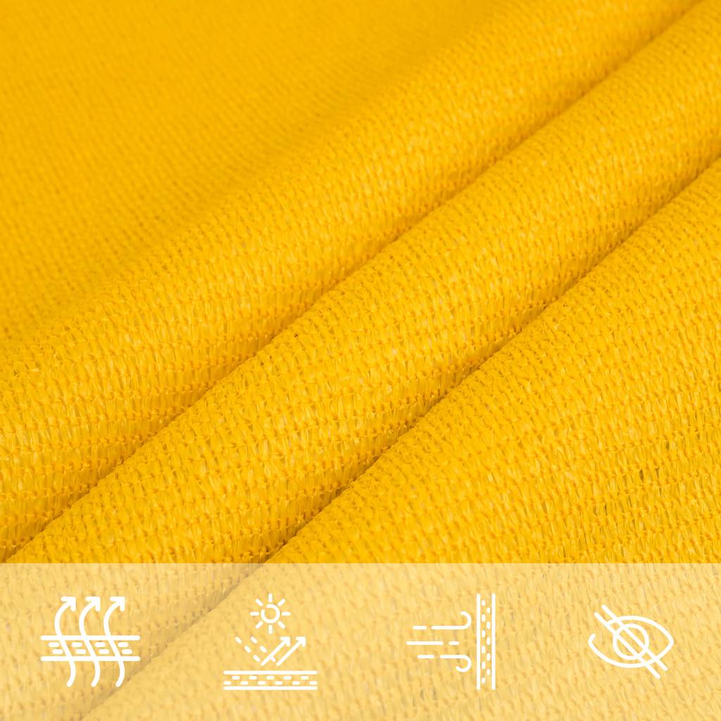 vidaXL Sunshade Sail 160 g/m² Rectangular Yellow 5x6 m HDPE