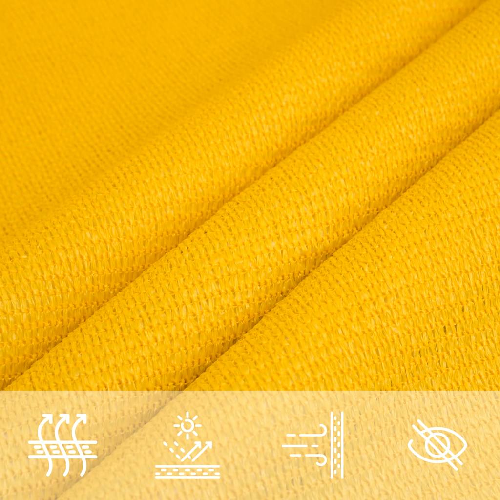 Sunshade Sail 160 g/m² Triangular Yellow 2.5x2.5x3.5 m HDPE