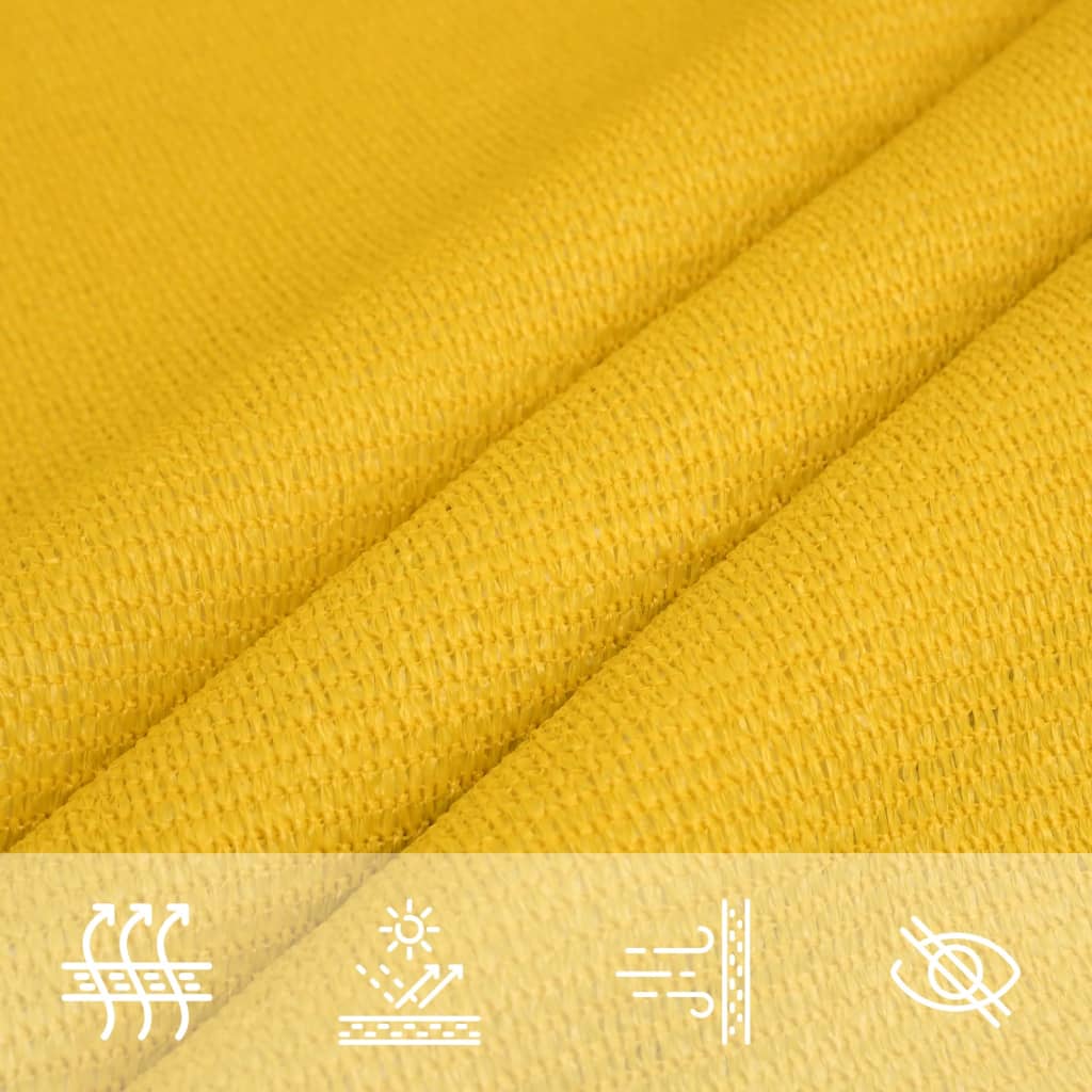 Sunshade Sail 160 g/m² Yellow 3.6x3.6x3.6 m HDPE