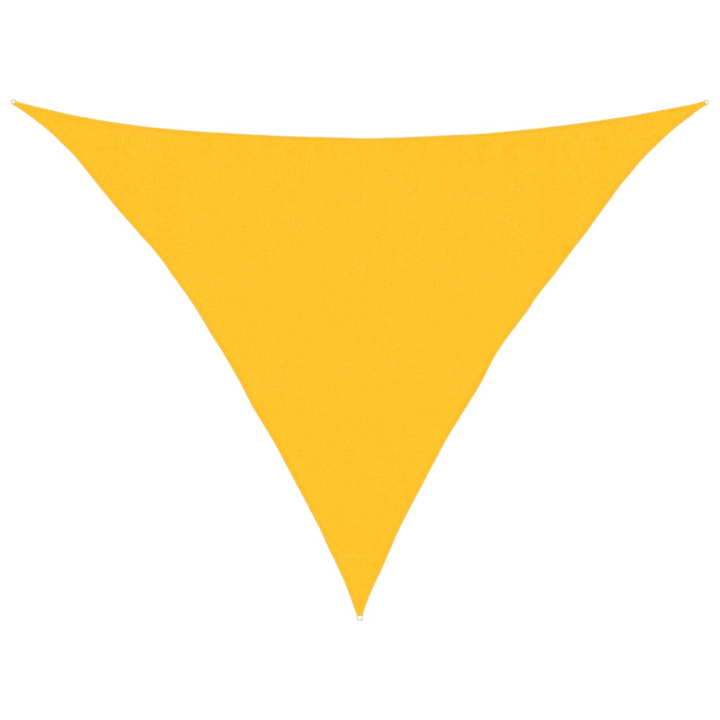 Sunshade Sail 160 g/m² Yellow 3.5x3.5x4.9 m HDPE