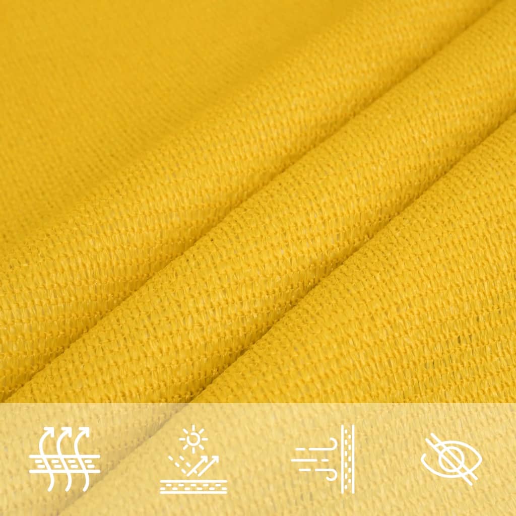 Sunshade Sail 160 g/m² Yellow 4x4x5.8 m HDPE