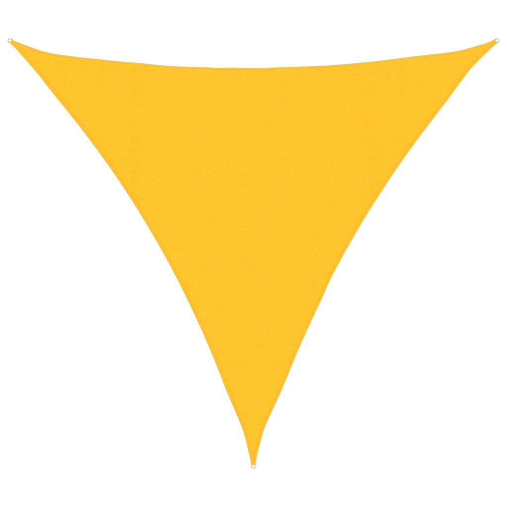 Sunshade Sail 160 g/m² Triangular Yellow 4.5x4.5x4.5 m HDPE