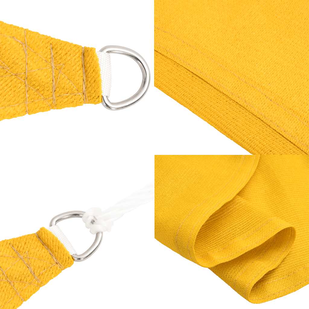 Sunshade Sail 160 g/m² Triangular Yellow 5x5x5 m HDPE