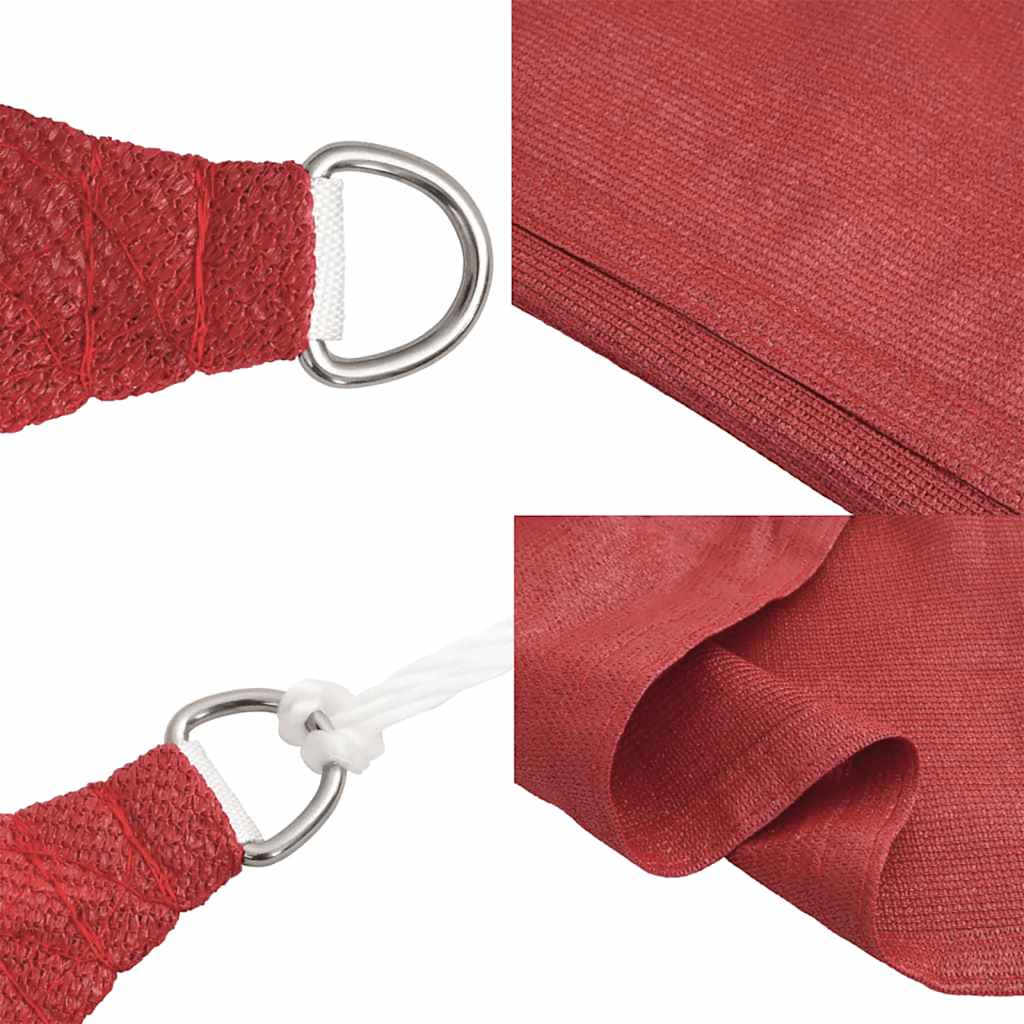 Sunshade Sail 160 g/m² Red 7x7 m HDPE