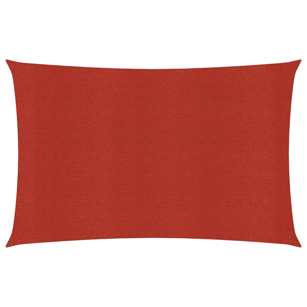 Voile d'ombrage 160 g/m² Rouge 2x5 m PEHD