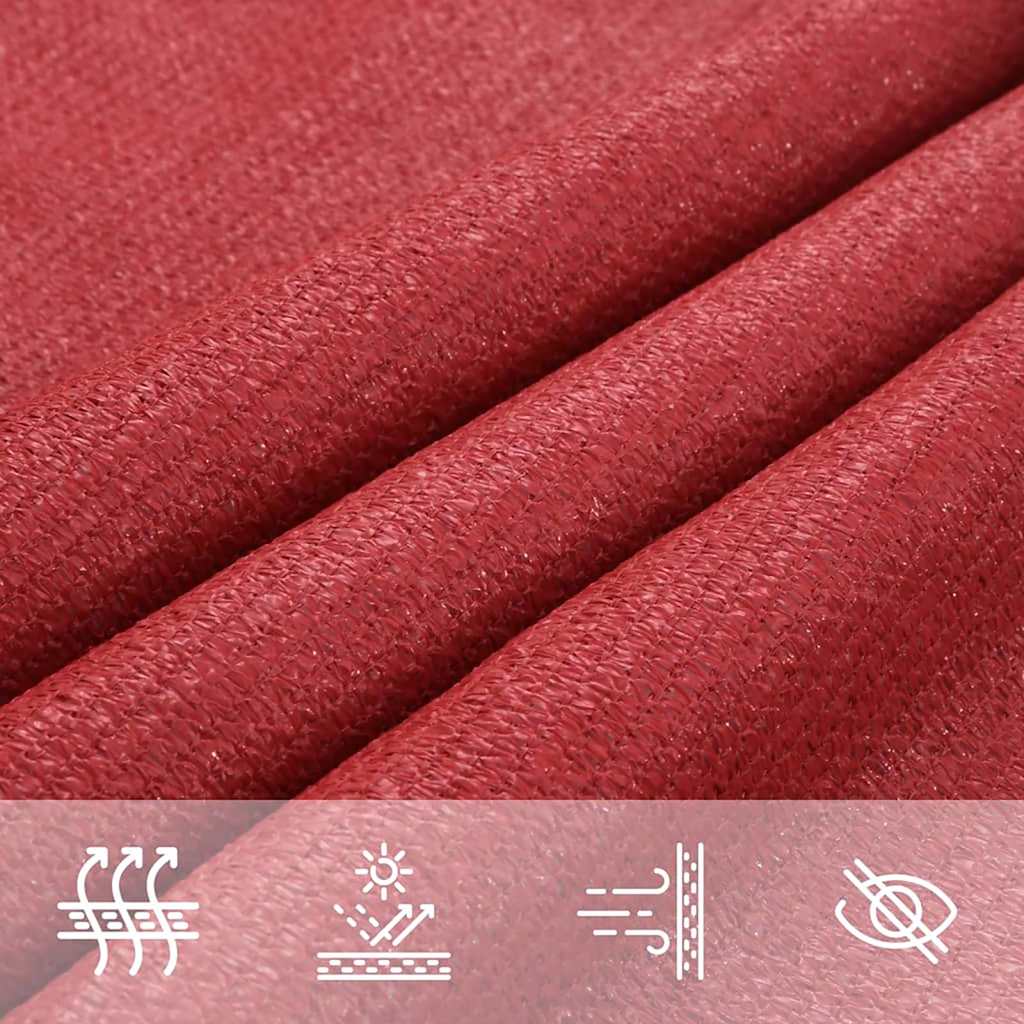 Sunshade Sail 160 g/m² Red 2.5x5 m HDPE