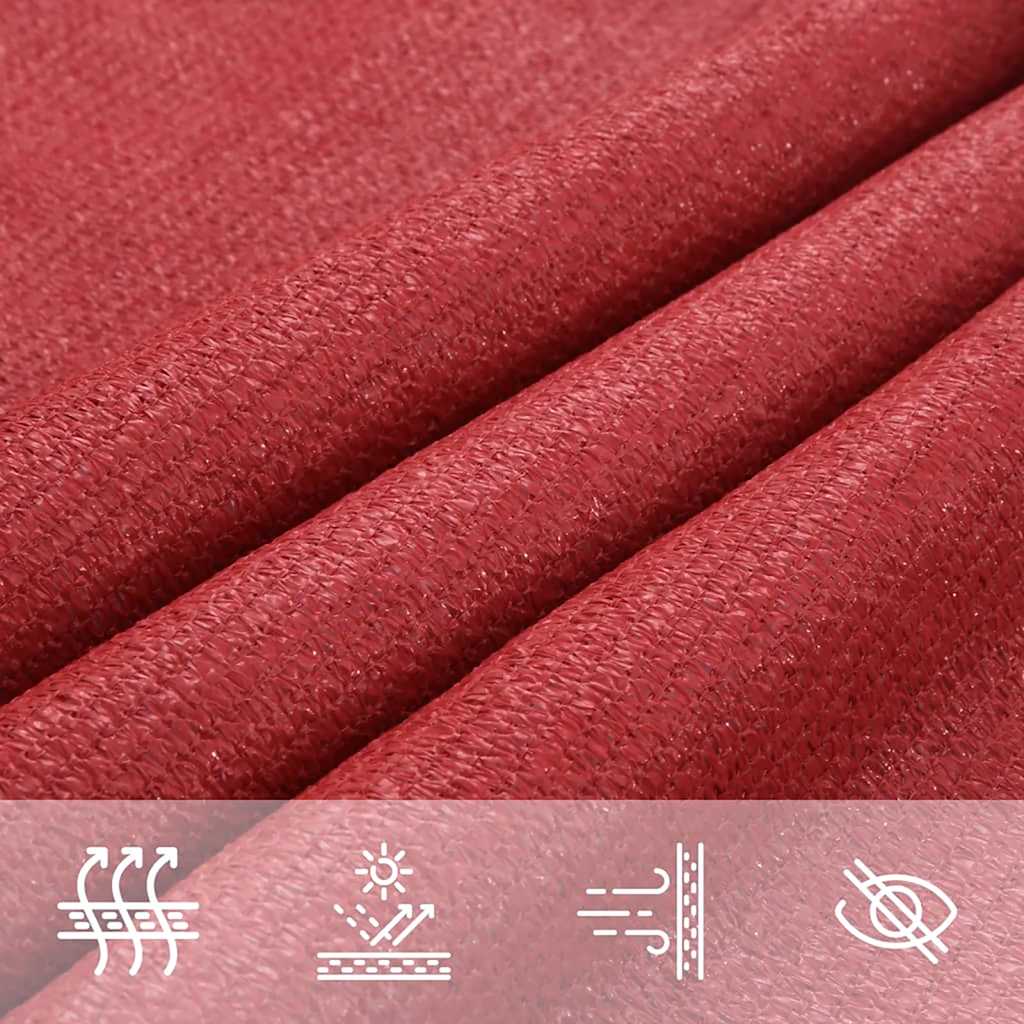 Sunshade Sail 160 g/m² Red 3.5x5 m HDPE