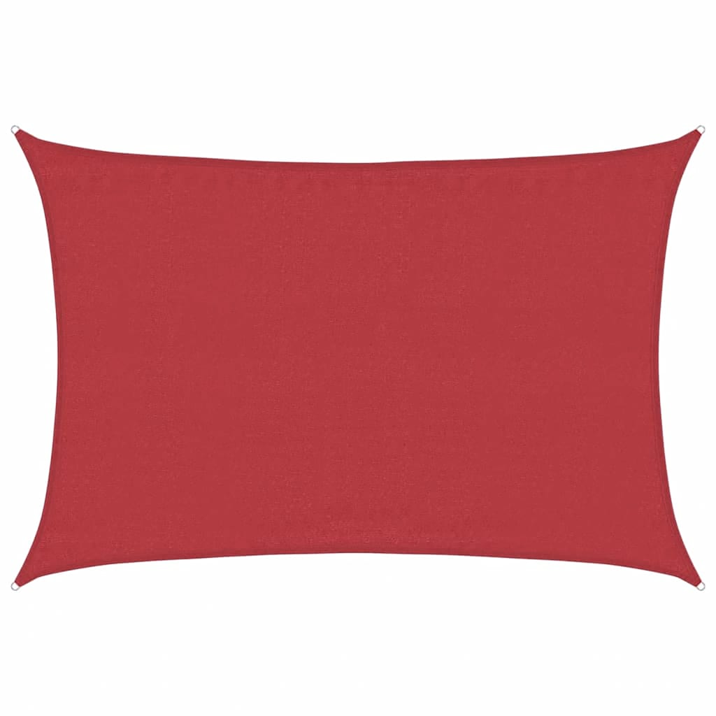 311629 vidaXL Sunshade Sail 160 g/m² Red 4x6 m HDPE