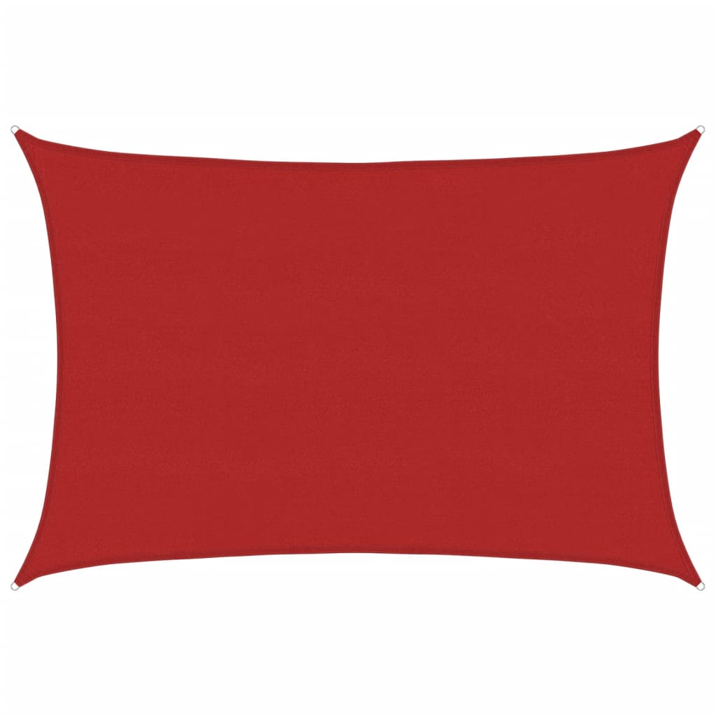 vidaXL Sunshade Sail 160 g/m² Red 5x7 m HDPE