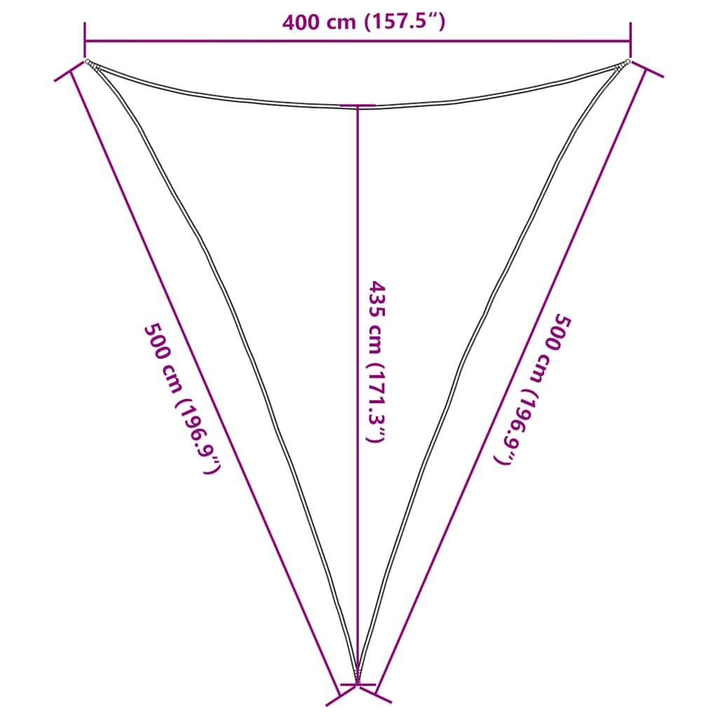 311646 vidaXL Sunshade Sail 160 g/m² Red 4x5x5 m HDPE
