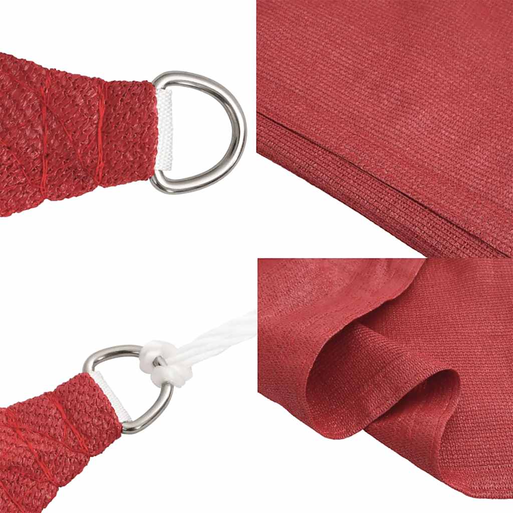 311650 vidaXL Sunshade Sail 160 g/m² Red 5x5x6 m HDPE