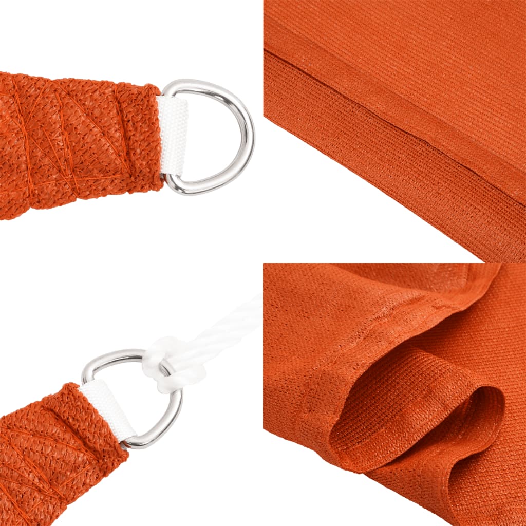 Sunshade Sail 160 g/m² Square Orange 4x4 m HDPE
