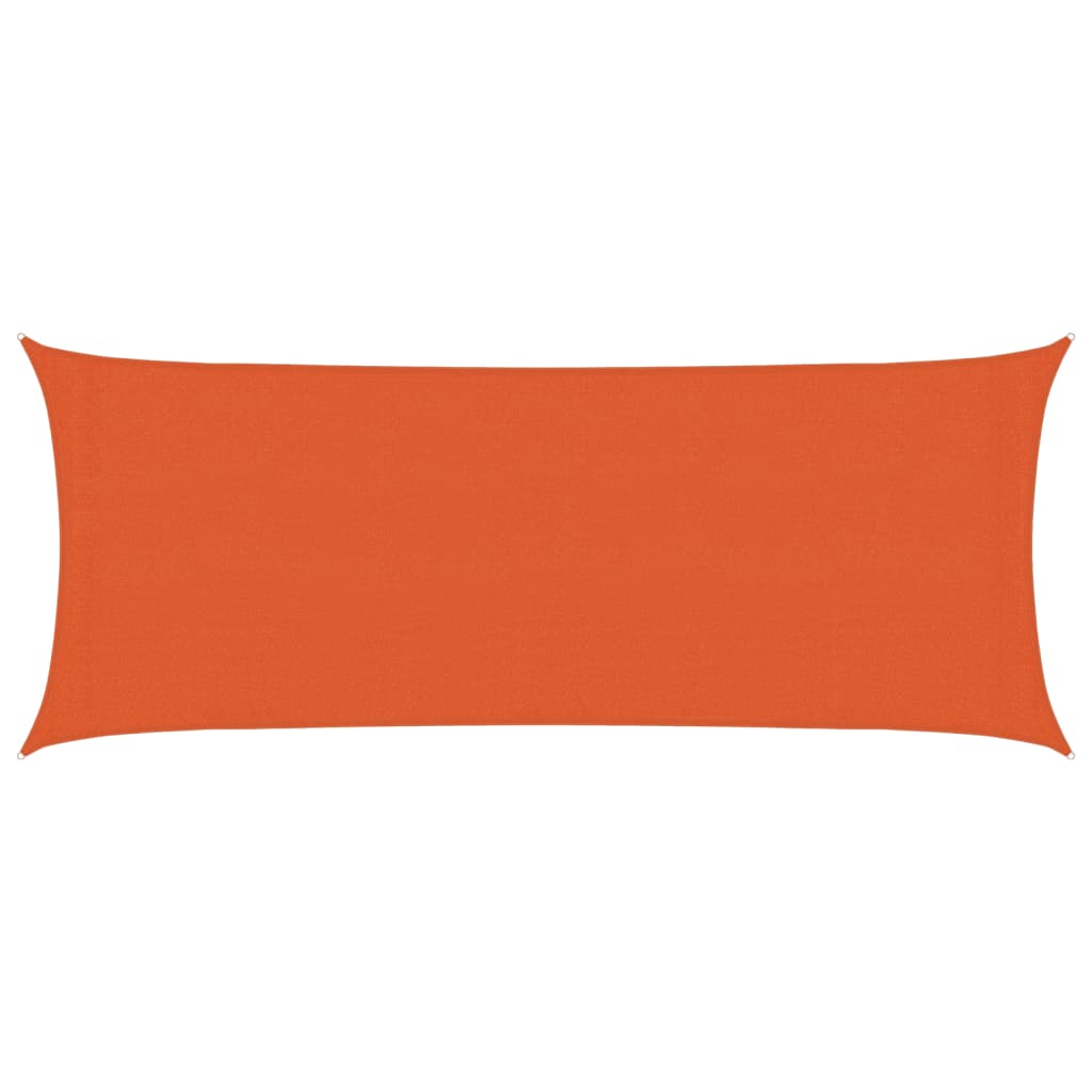 vidaXL Sunshade Sail 160 g/m² Orange 2x5 m HDPE