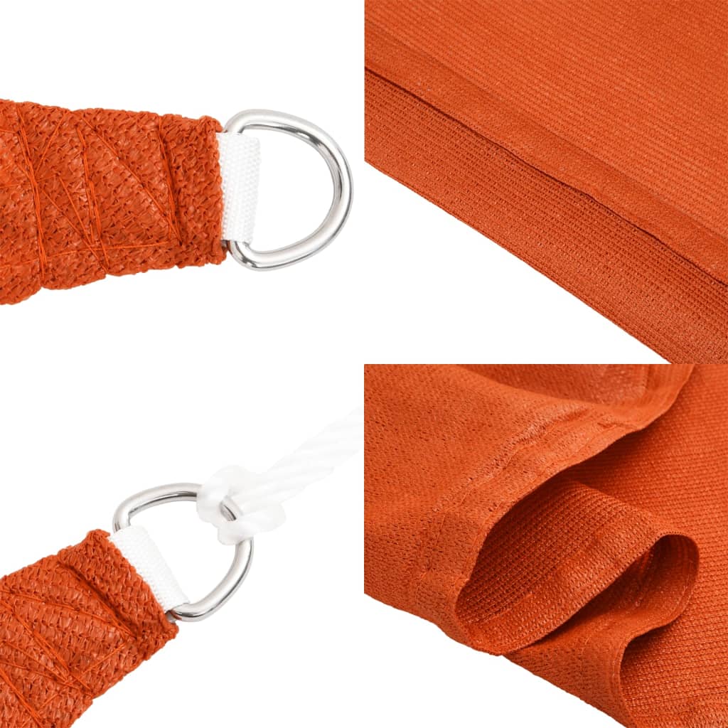 vidaXL Sunshade Sail 160 g/m² Orange 2x5 m HDPE