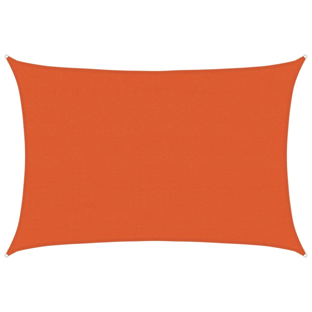 vidaXL Sunshade Sail 160 g/m² Rectangular Orange 4x5 m HDPE