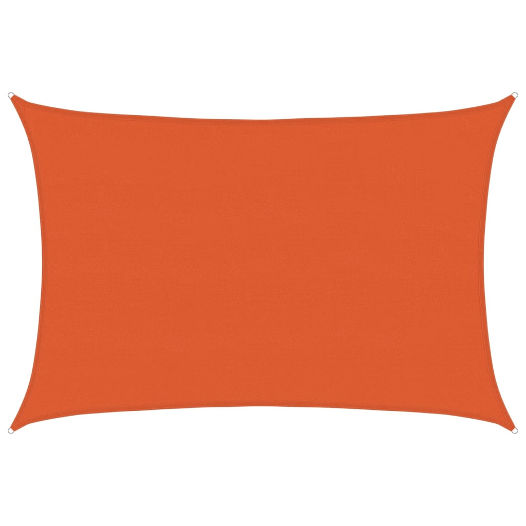 vidaXL Sunshade Sail 160 g/m² Rectangular Orange 5x7 m HDPE