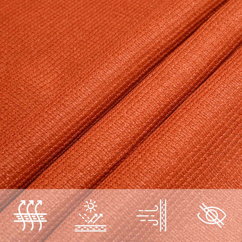 Sunshade Sail 160 g/m² Triangular Orange 3x4x4 m HDPE