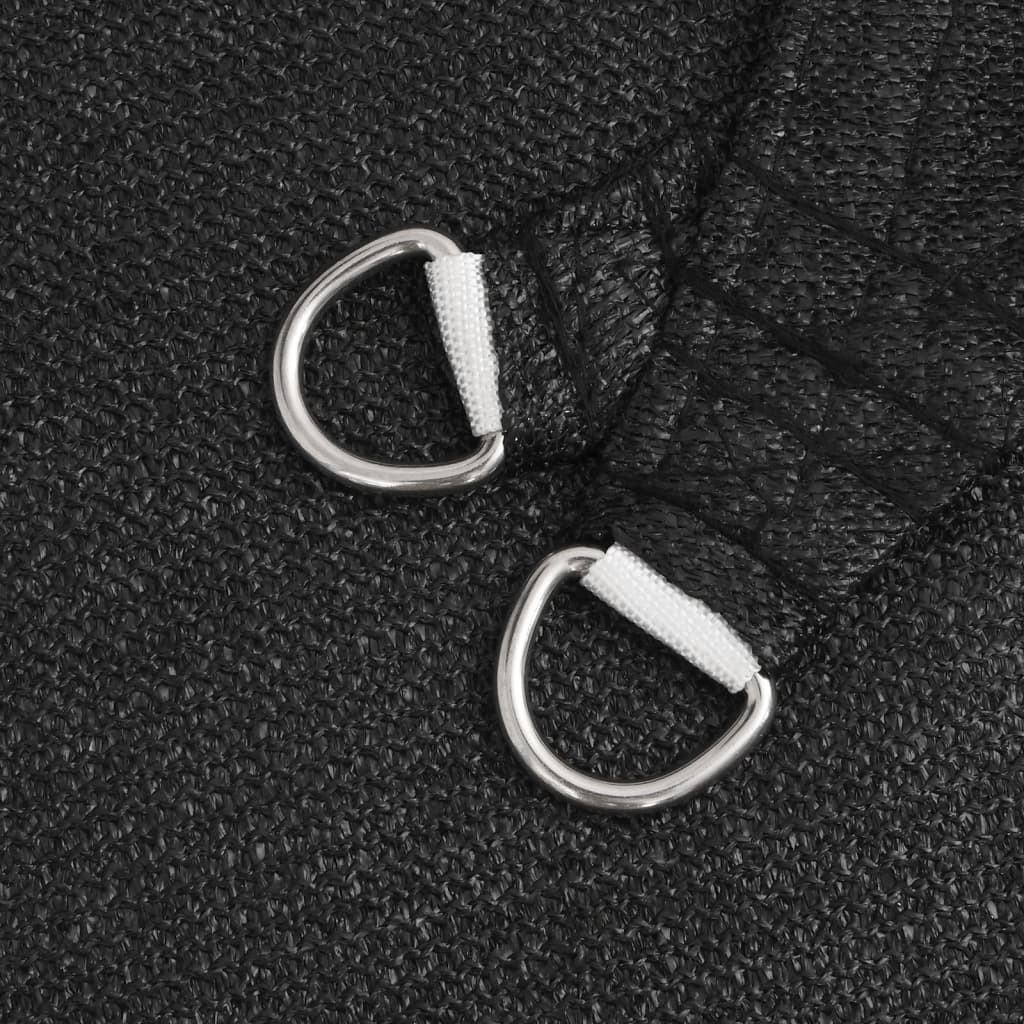 Sunshade Sail 160 g/m² Black 2x3 m HDPE