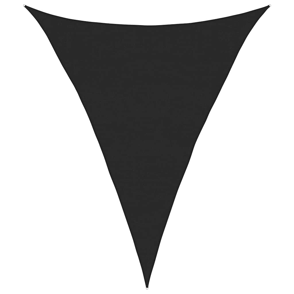Sunshade Sail 160 g/m² Triangular Black 3x4x4 m HDPE