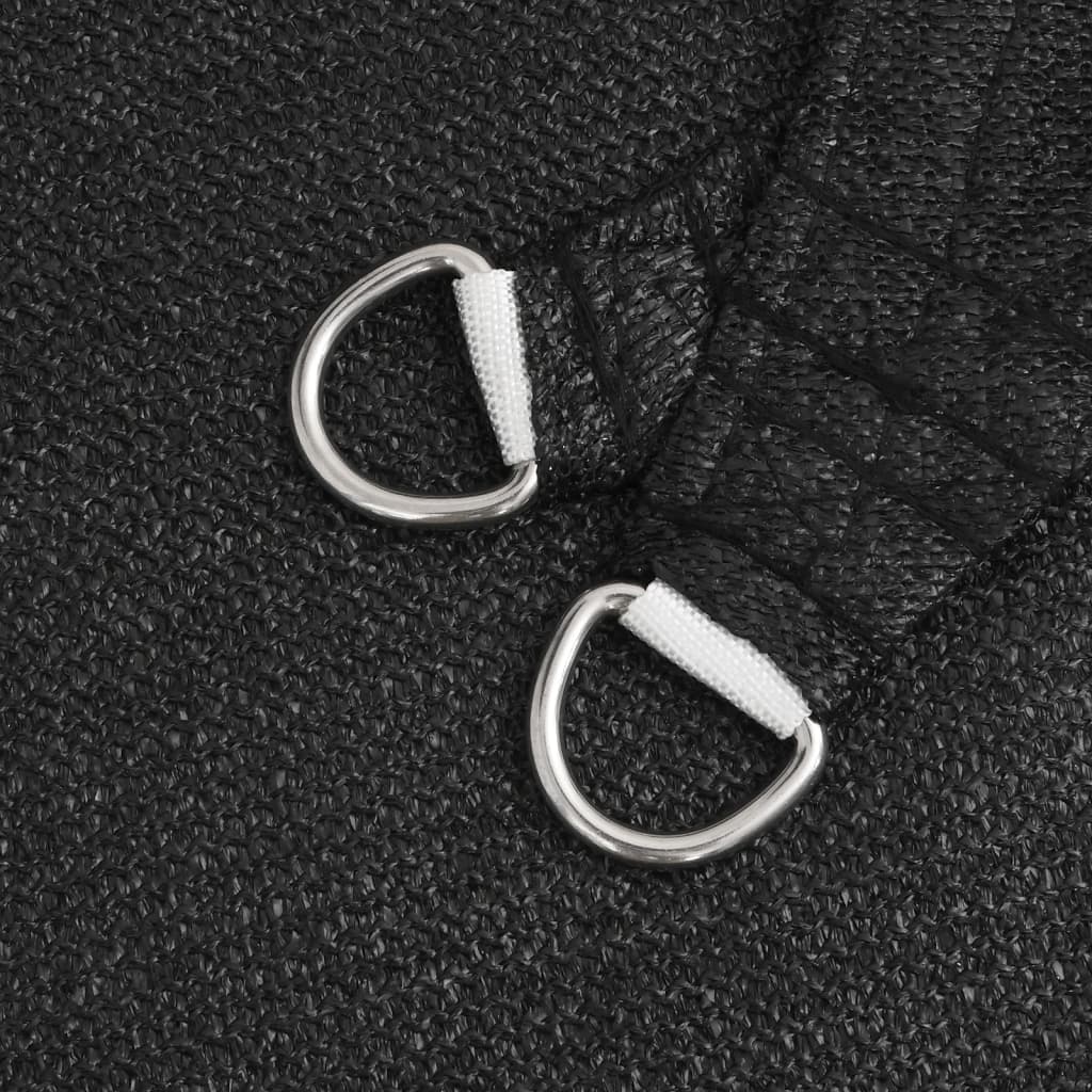 Sunshade Sail 160 g/m² Black 5x6x6 m HDPE
