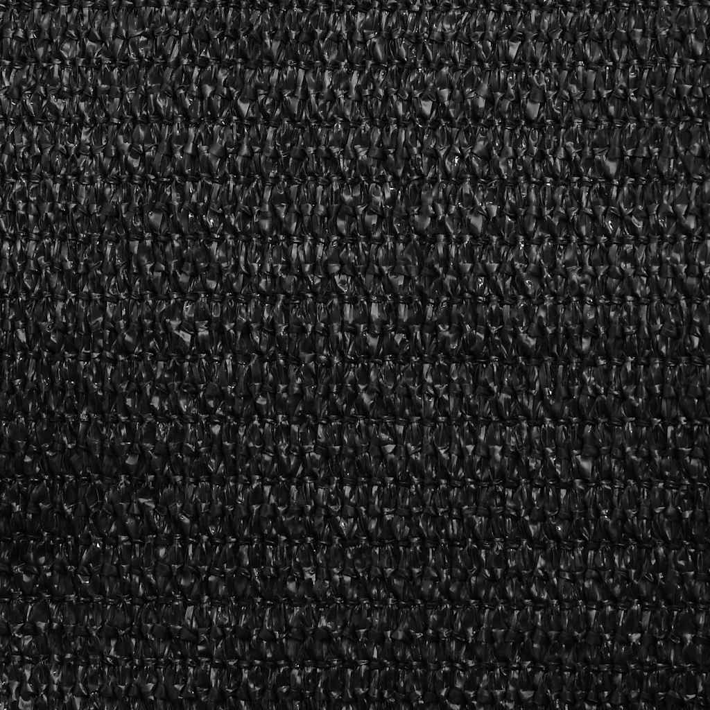 Sunshade Sail 160 g/m² Triangular Black 5x7x7 m HDPE