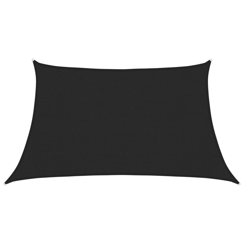 vidaXL Sunshade Sail 160 g/m² Black 3/4x2 m HDPE