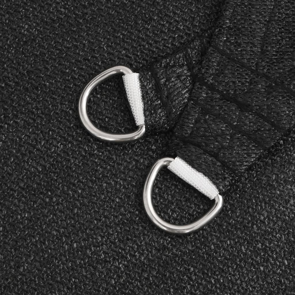 Sunshade Sail 160 g/m² Black 4/5x3 m HDPE