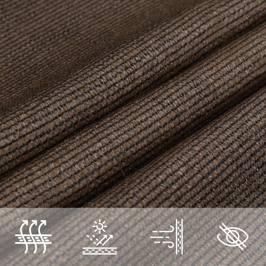 Sunshade Sail 160 g/m² Brown 7x7 m HDPE