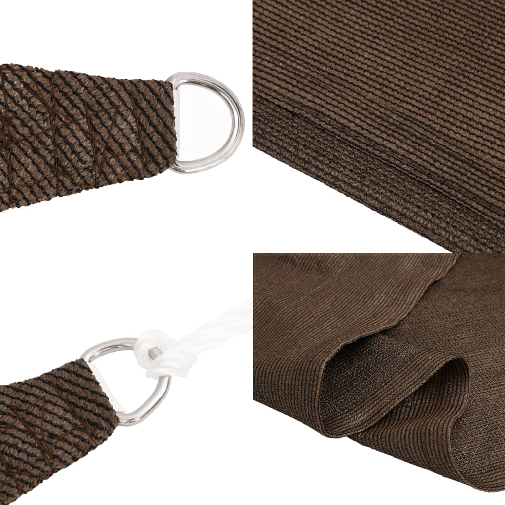 vidaXL Sunshade Sail 160 g/m² Brown 4x7 m HDPE