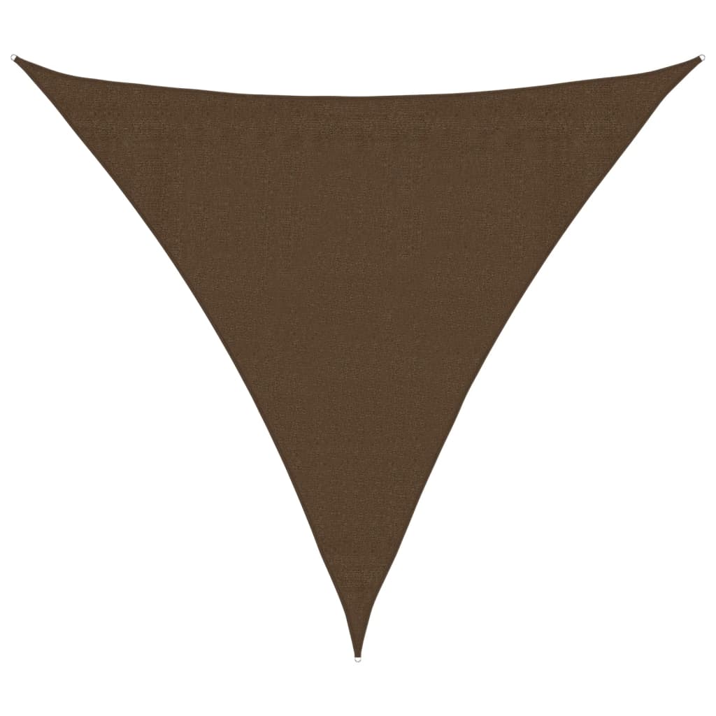 vidaXL Sunshade Sail 160 g/m² Brown 3.6x3.6x3.6 m HDPE