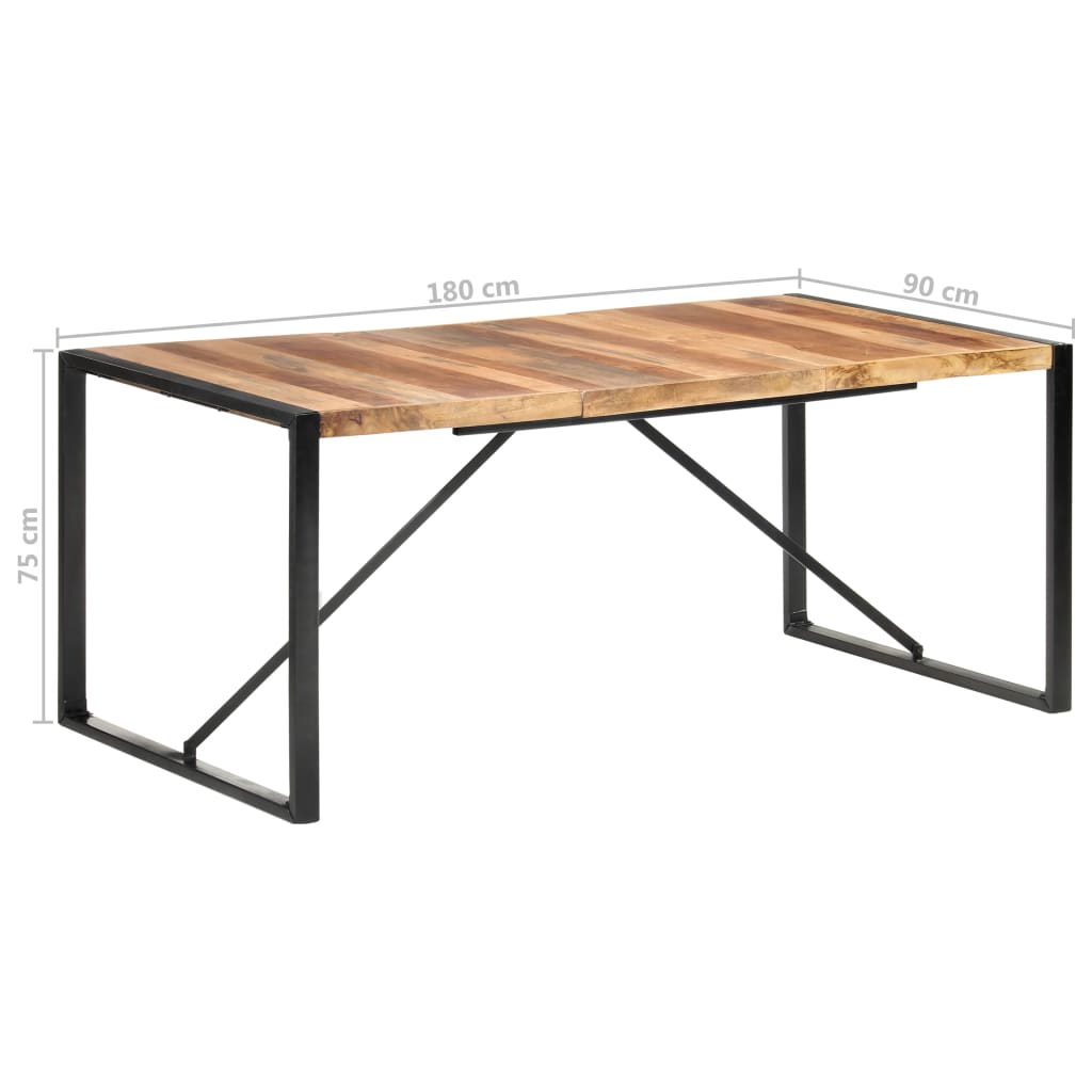 vidaXL Dining Table 180x90x75 cm Solid Wood