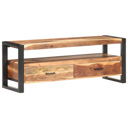 vidaXL TV Cabinet 120x35x45 cm Solid Wood with Honey Finish