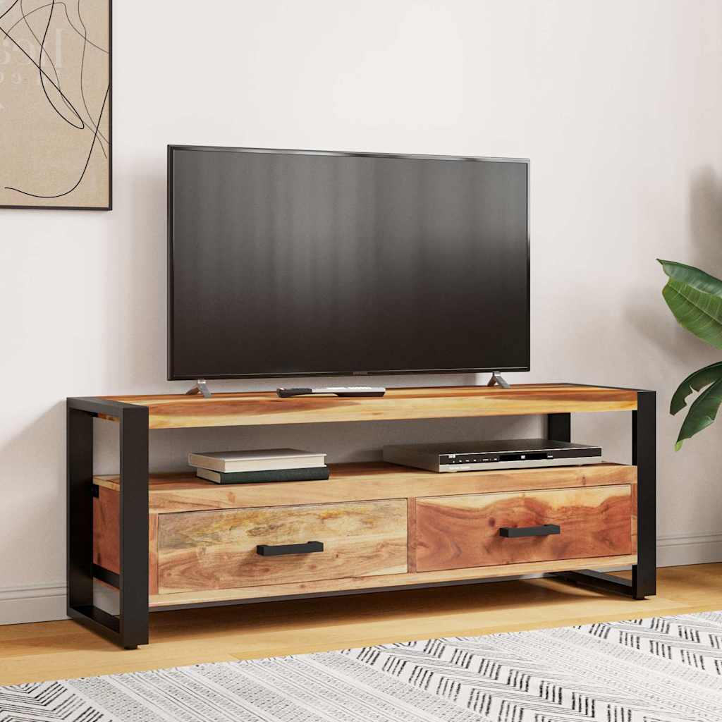 321551 vidaXL TV Cabinet 120x35x45 cm Solid Wood with Honey Finish