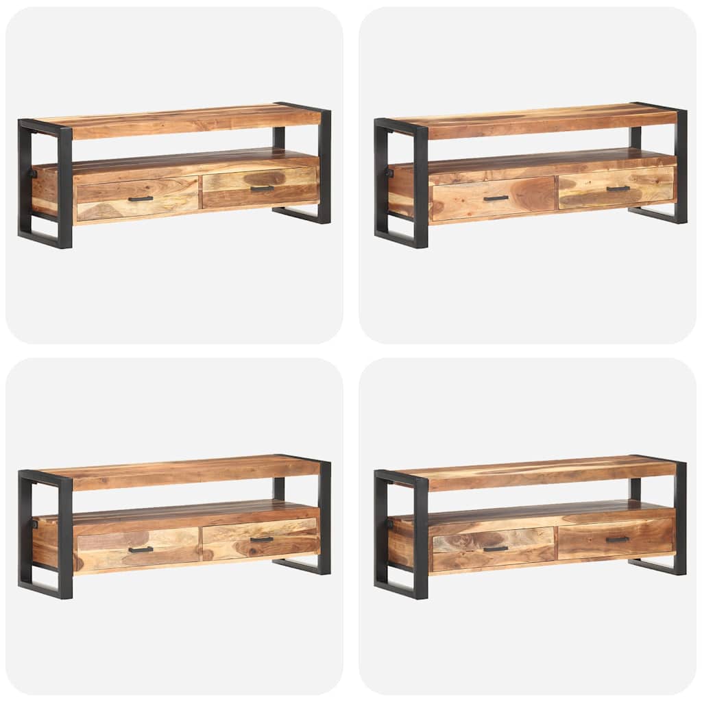 321551 vidaXL TV Cabinet 120x35x45 cm Solid Wood with Honey Finish