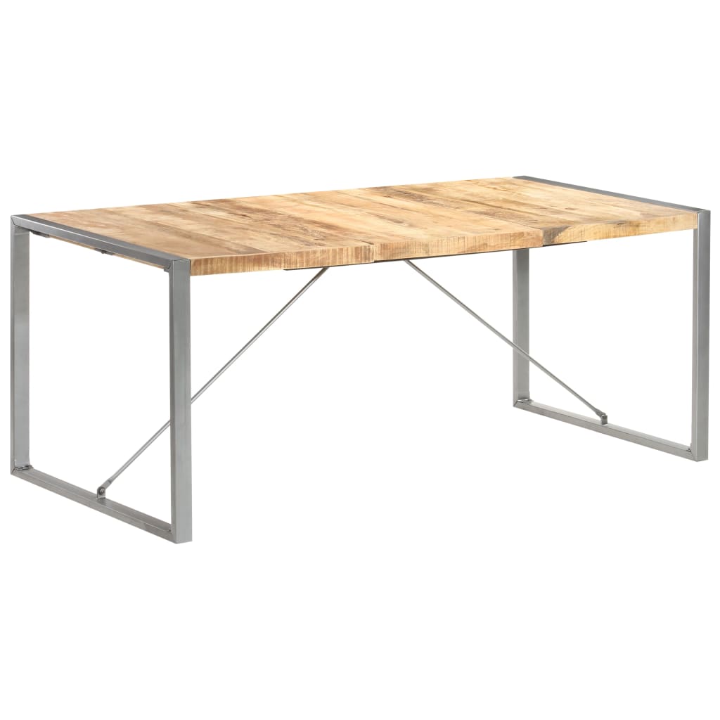 vidaXL Dining Table 180x90x75 cm Solid Rough Mango Wood