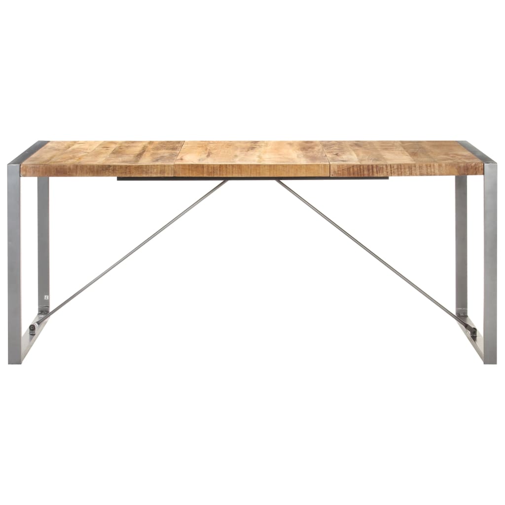 vidaXL Dining Table 180x90x75 cm Solid Rough Mango Wood