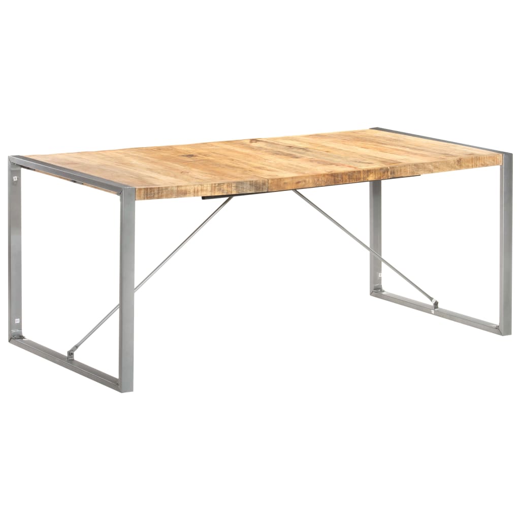 vidaXL Dining Table 180x90x75 cm Solid Rough Mango Wood