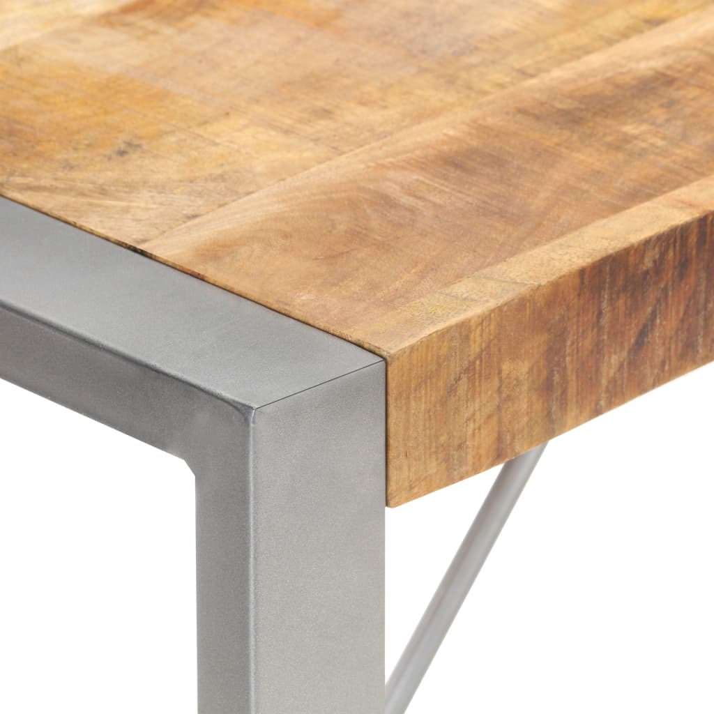 vidaXL Dining Table 180x90x75 cm Solid Rough Mango Wood