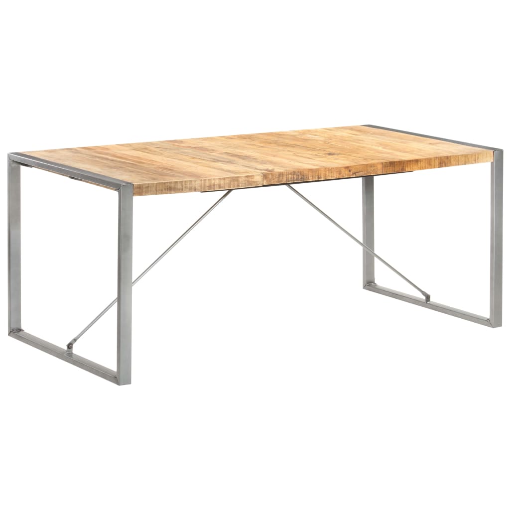 vidaXL Dining Table 180x90x75 cm Solid Rough Mango Wood