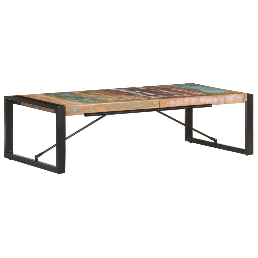 Coffee Table | Multicolour | Solid reclaimed wood, powder-coated steel