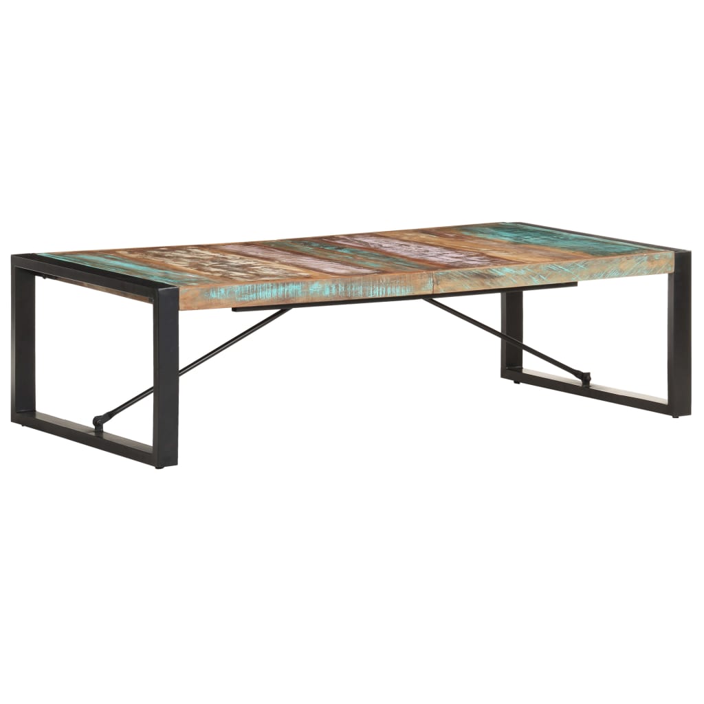 Coffee Table | Multicolour | Solid reclaimed wood, powder-coated steel