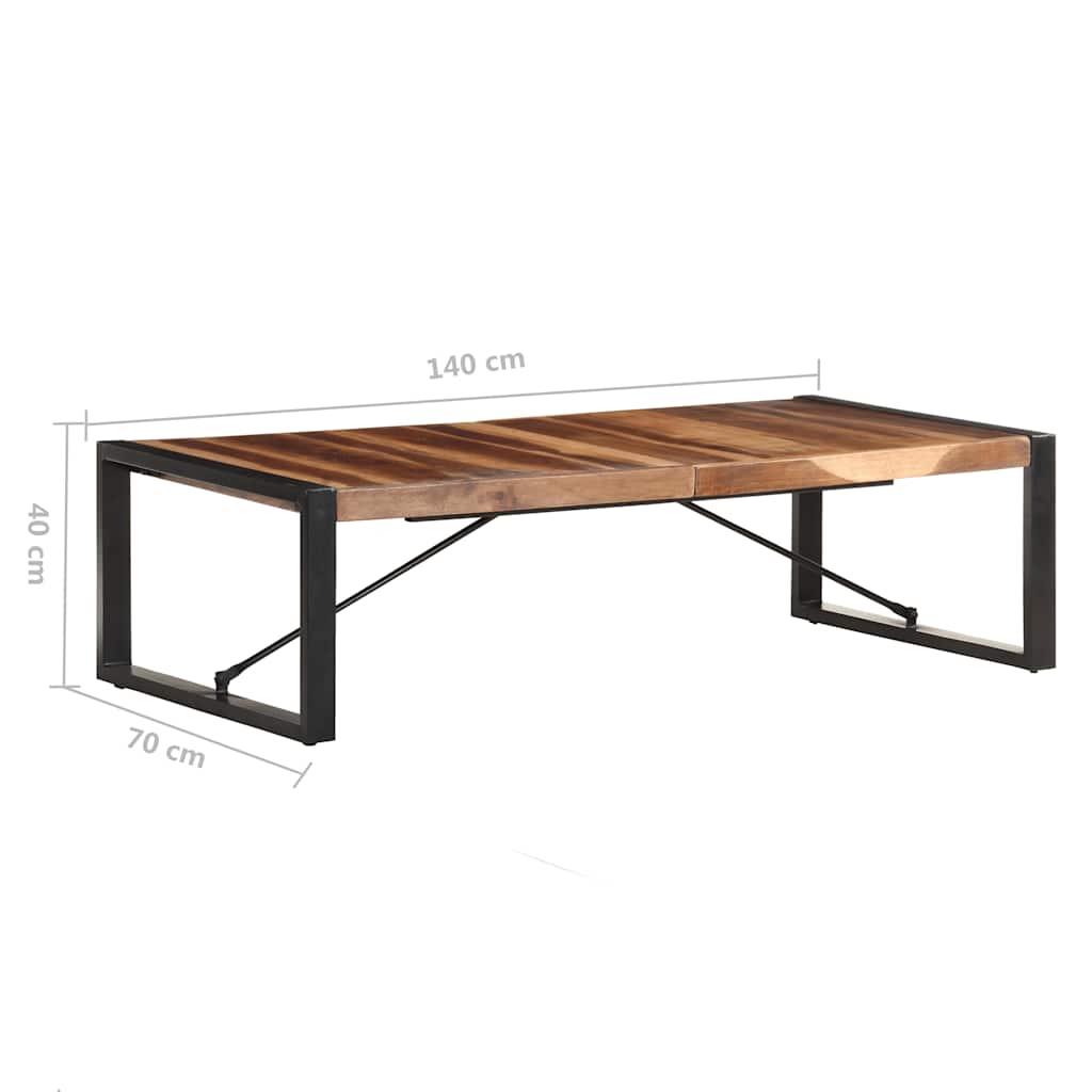 Coffee Table 140x70x40 cm Solid Wood