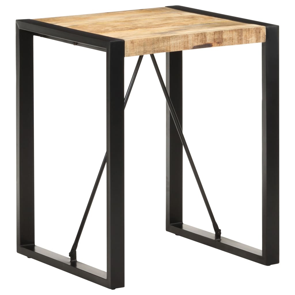 vidaXL Dining Table 60x60x75 cm Solid Rough Mango Wood