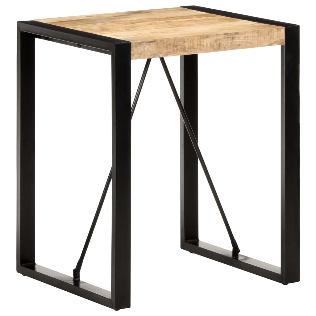 vidaXL Dining Table 60x60x75 cm Solid Rough Mango Wood